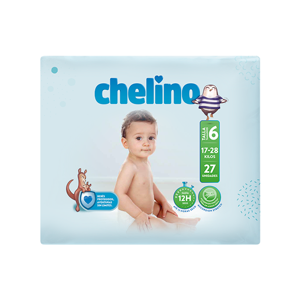 Chelino Talla 6 17-28 kg 27 Pañales