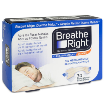 Tiras Nasales Breathe Right Grandes 30 Unidades