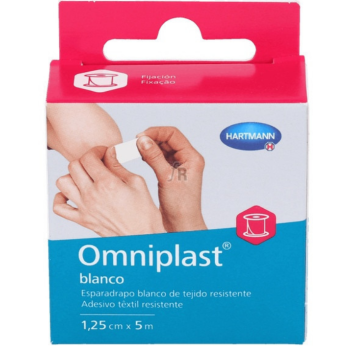 Hartmann Esparadrapo Omniplast tela Blanco 1,25 cm x 5 M