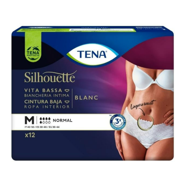 TENA Silhouette Cintura Baja Talla M 12uds