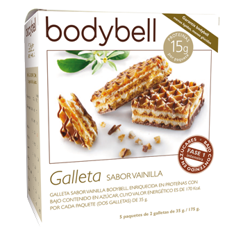 BODYBELL - Galletas Vainilla 5 paquetes