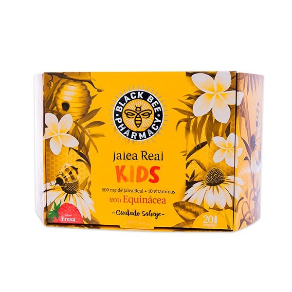 Black Bee Pharmacy Jalea Kids sabor fresa, 20...