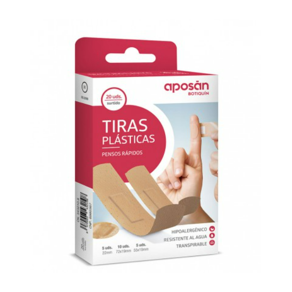 Aposan - Tiras Plásticas de 4 Tamaños 30 uds