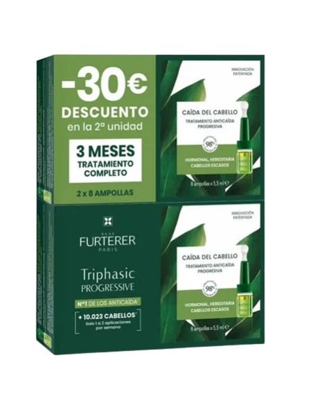 René Furterer Duplo Triphasic Progressive Anticaída 2x8 ampollas x 5,5 ml