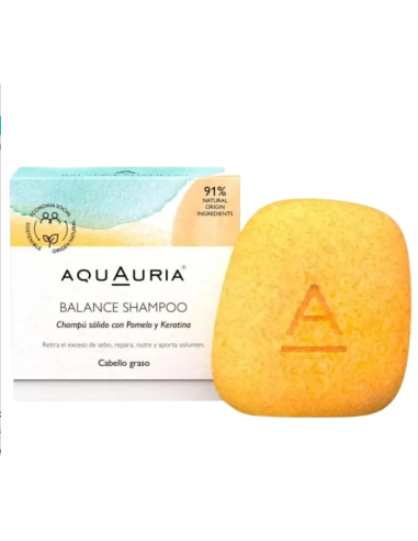 Aquauria - Champú sólido de Pomelo  - Cabello...