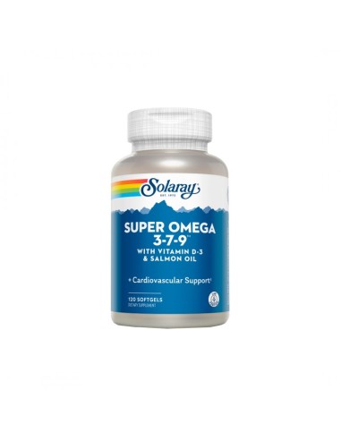 Solaray - Super Omega 3.7.9- 120 Perlas