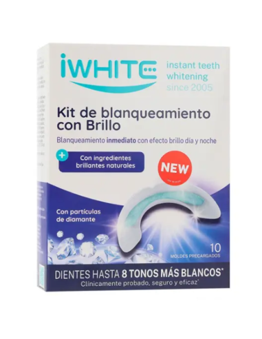 I White - Kit Blanqueamiento Con Brillo 10 Moldes