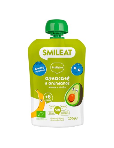 Smileat Pouch Aguacate y Arándanos 100GR